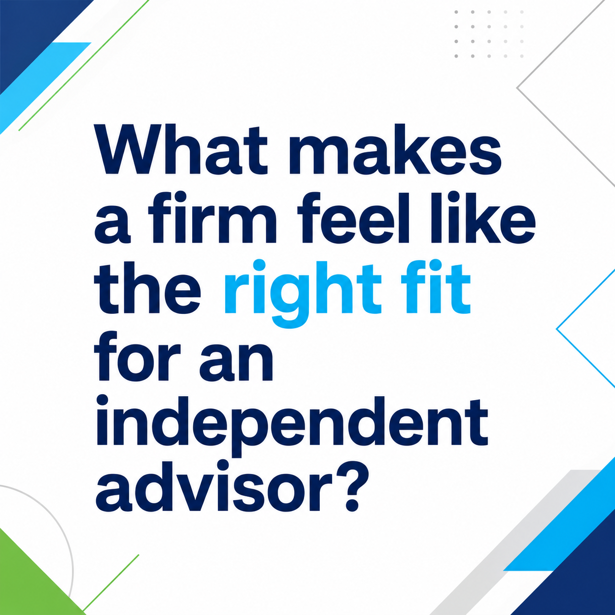 What makes SFA Partners seem like the right fit